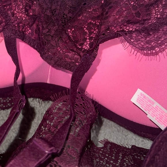 Victoria Secret Pink | Lace High Neck Push Up Bralette Women's Size M - Picture 5 of 8